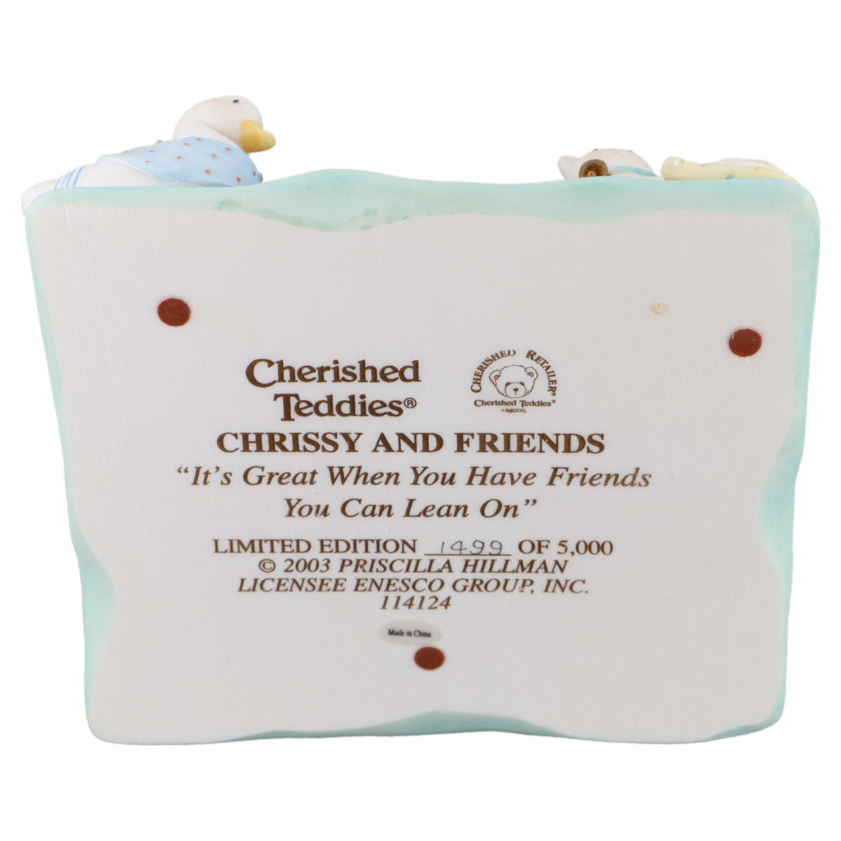 Teddy 114124 Chrissy And Friends Cherished Retailer Limited Edition Figurine Enesco Cherished Teddies mit OVP
