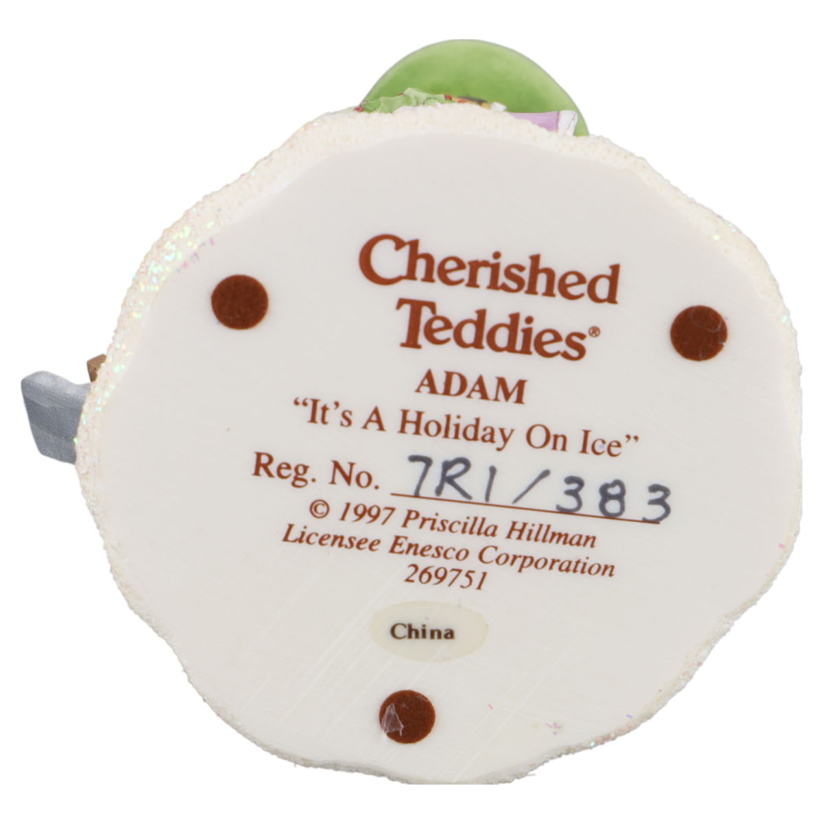 Teddy 269751 Adam "It's A Holiday On Ice" Boy Ice Skating Figurine Enesco Cherished Teddies mit OVP
