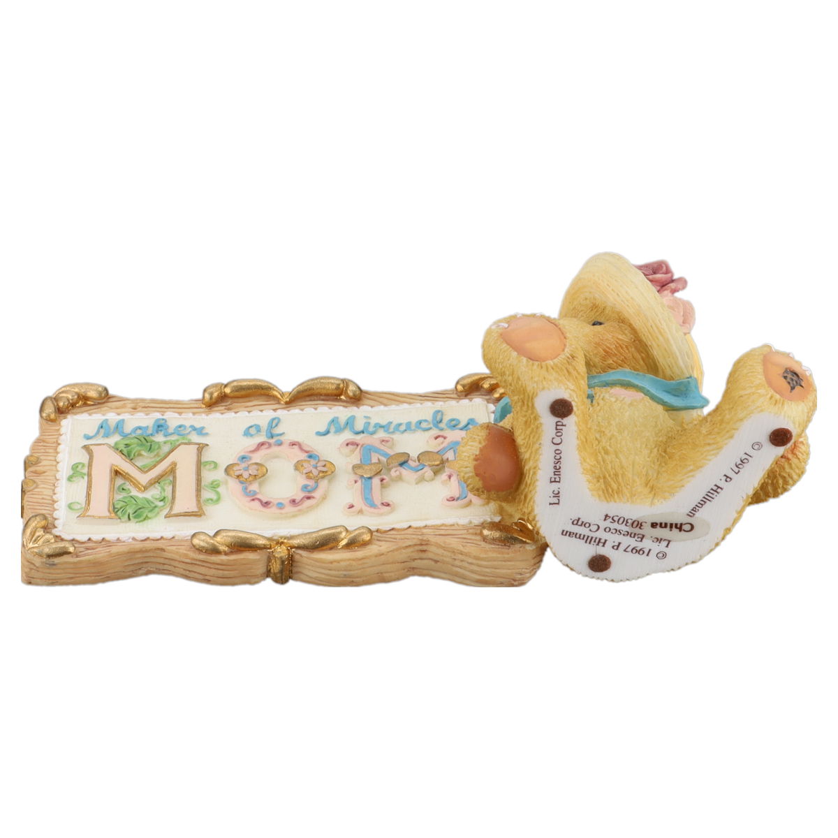 Teddy 303054 "MOM - Maker Of Miracles" Desk Plaque Enesco Cherished Teddies mit OVP
