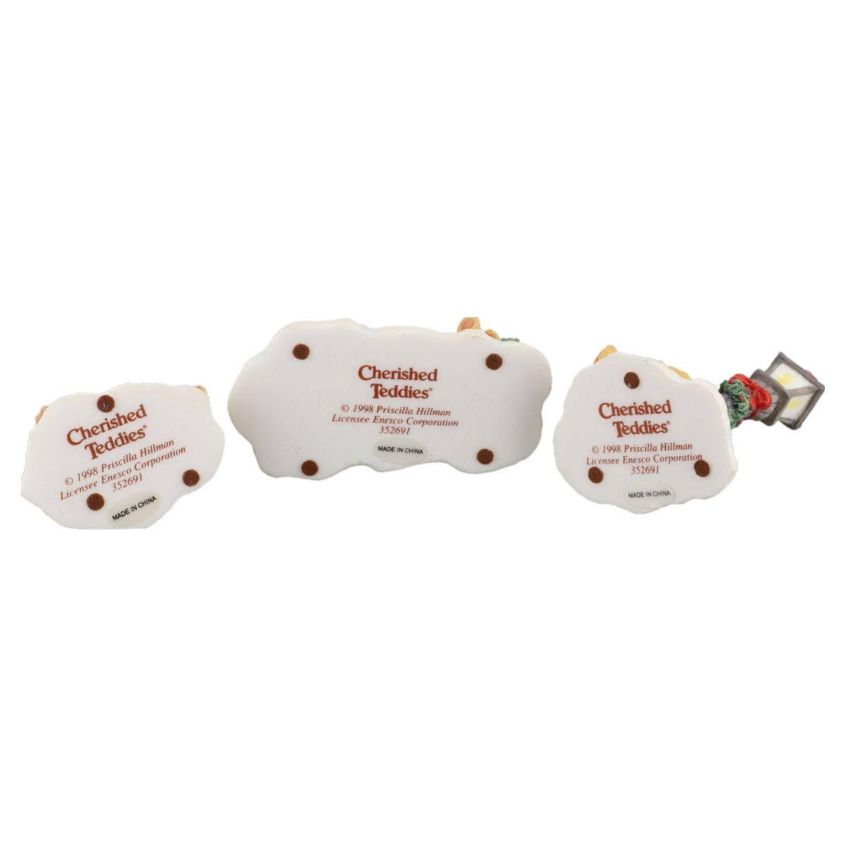 Teddy 352691 Mini Village Set Of 3 Enesco Cherished Teddies