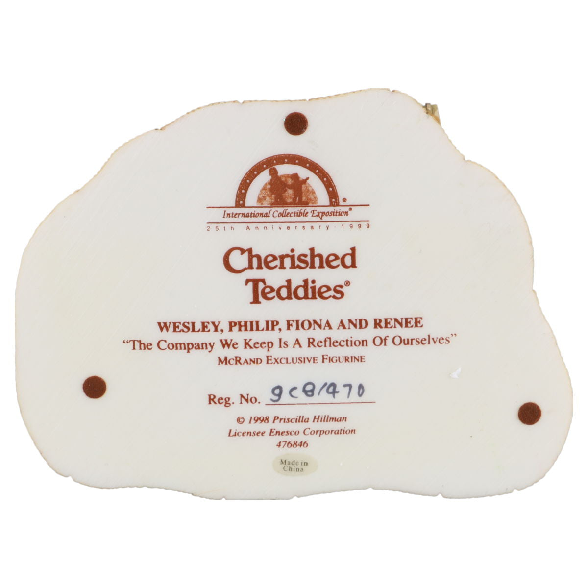 Teddy 476846 Wesley, Philip, Fiona And Renee Enesco Cherished Teddies mit OVP