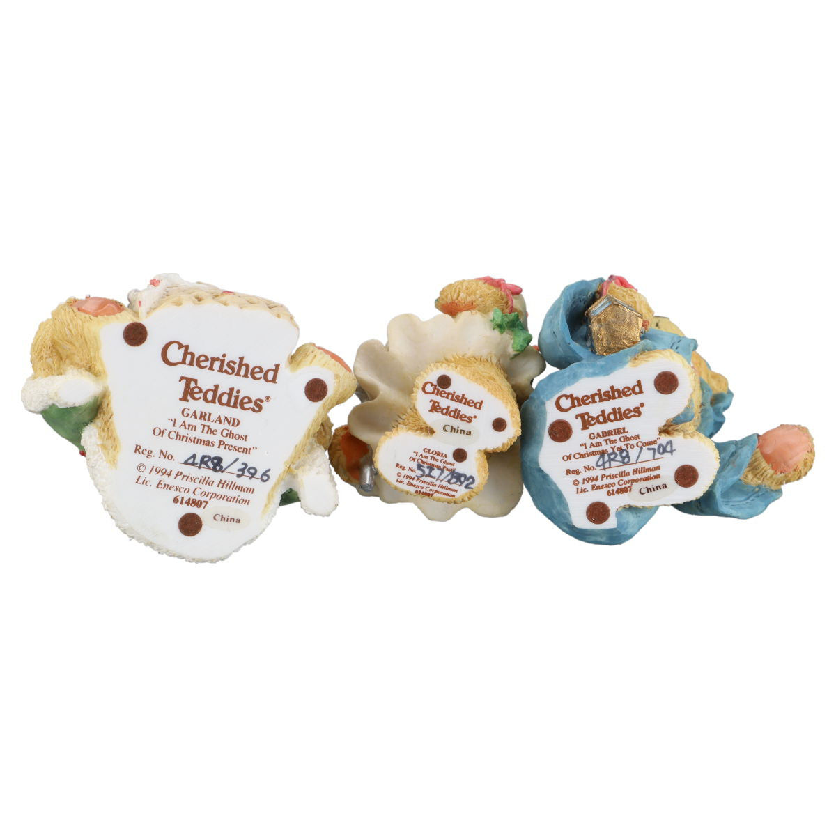 Teddy 614807 Gloria, Garland & Gabriel "I'm The Ghost Of Christmas..." Enesco Cherished Teddies mit OVP
