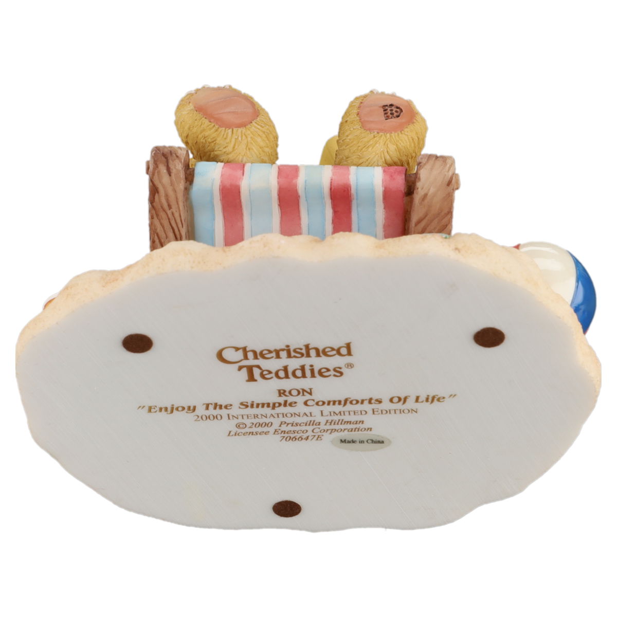 Teddy 706647E Ron "Enjoy The Simple Comforts Of Life" Enesco Cherished Teddies mit OVP