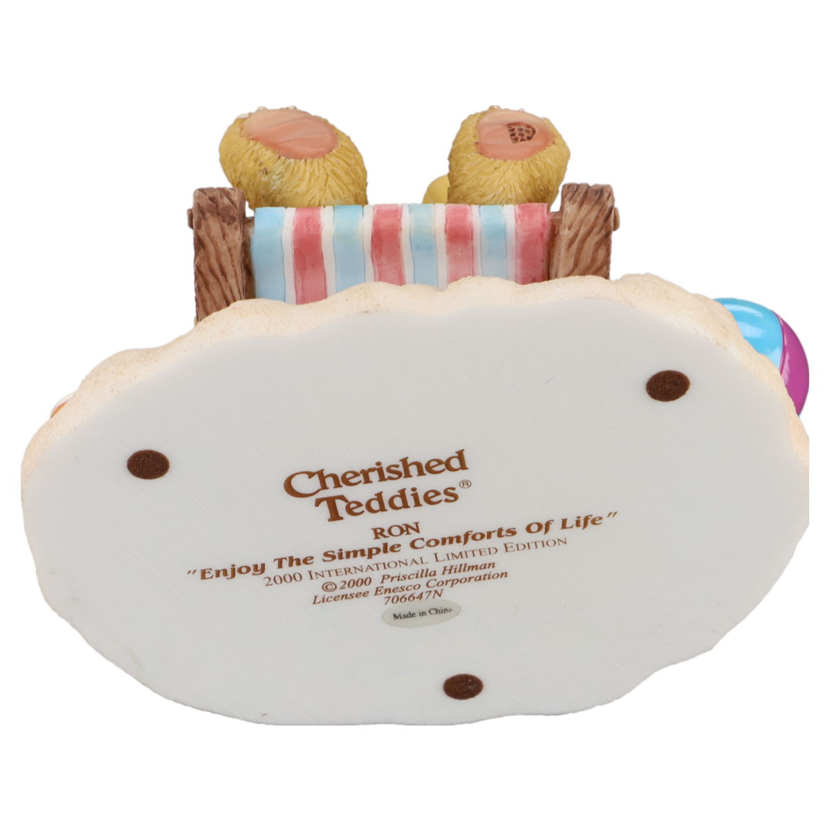 Teddy 706647N Ron "Enjoy The Simple Comforts Of Life" Enesco Cherished Teddies mit OVP