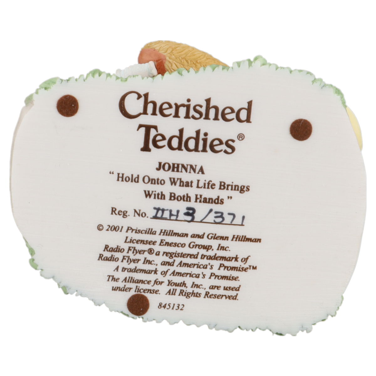 Teddy 845132 Johnna "Hold On To What Life Brings With Both Hands" Enesco Cherished Teddies mit OVP
