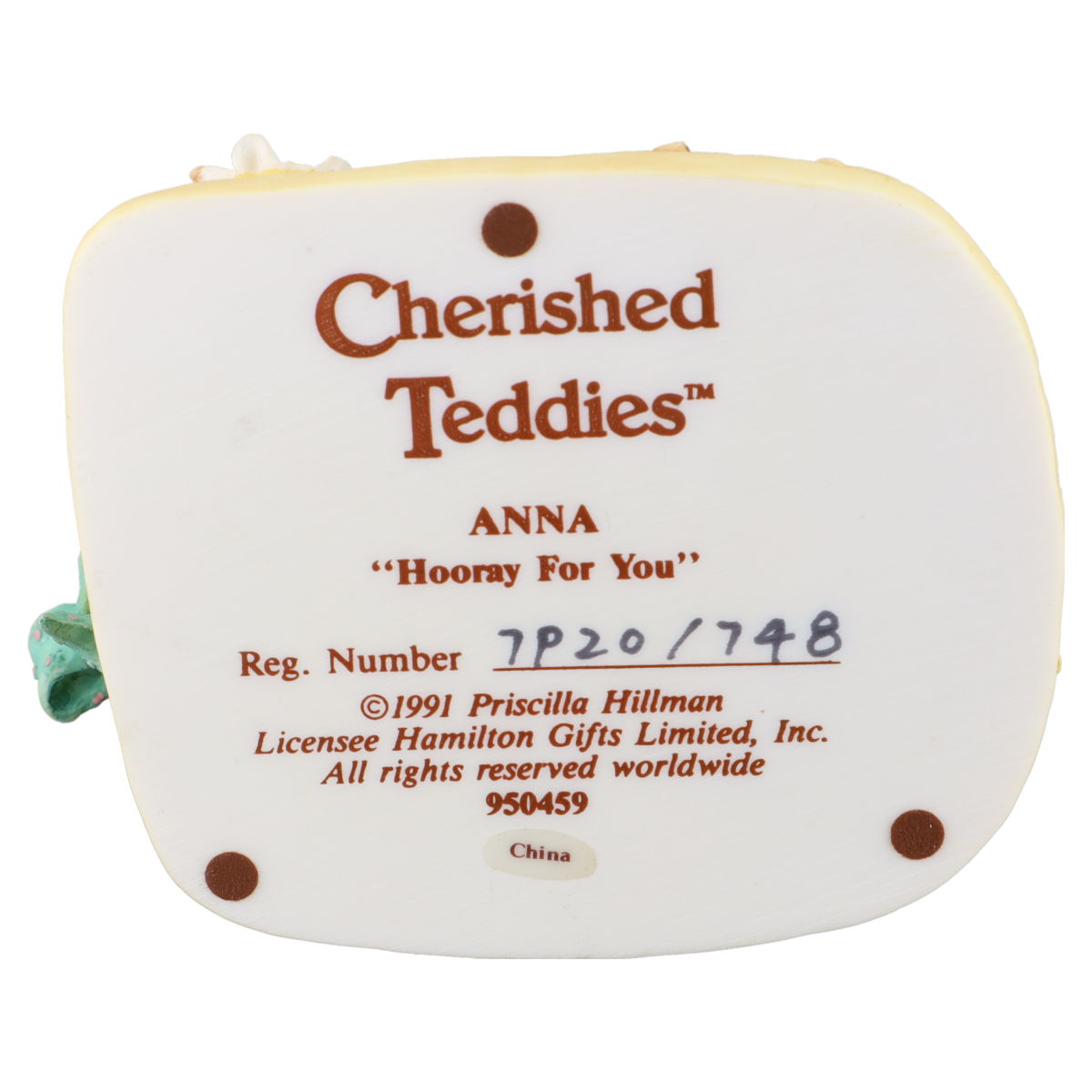 Teddy Anna 950459 Enesco Cherished Teddies