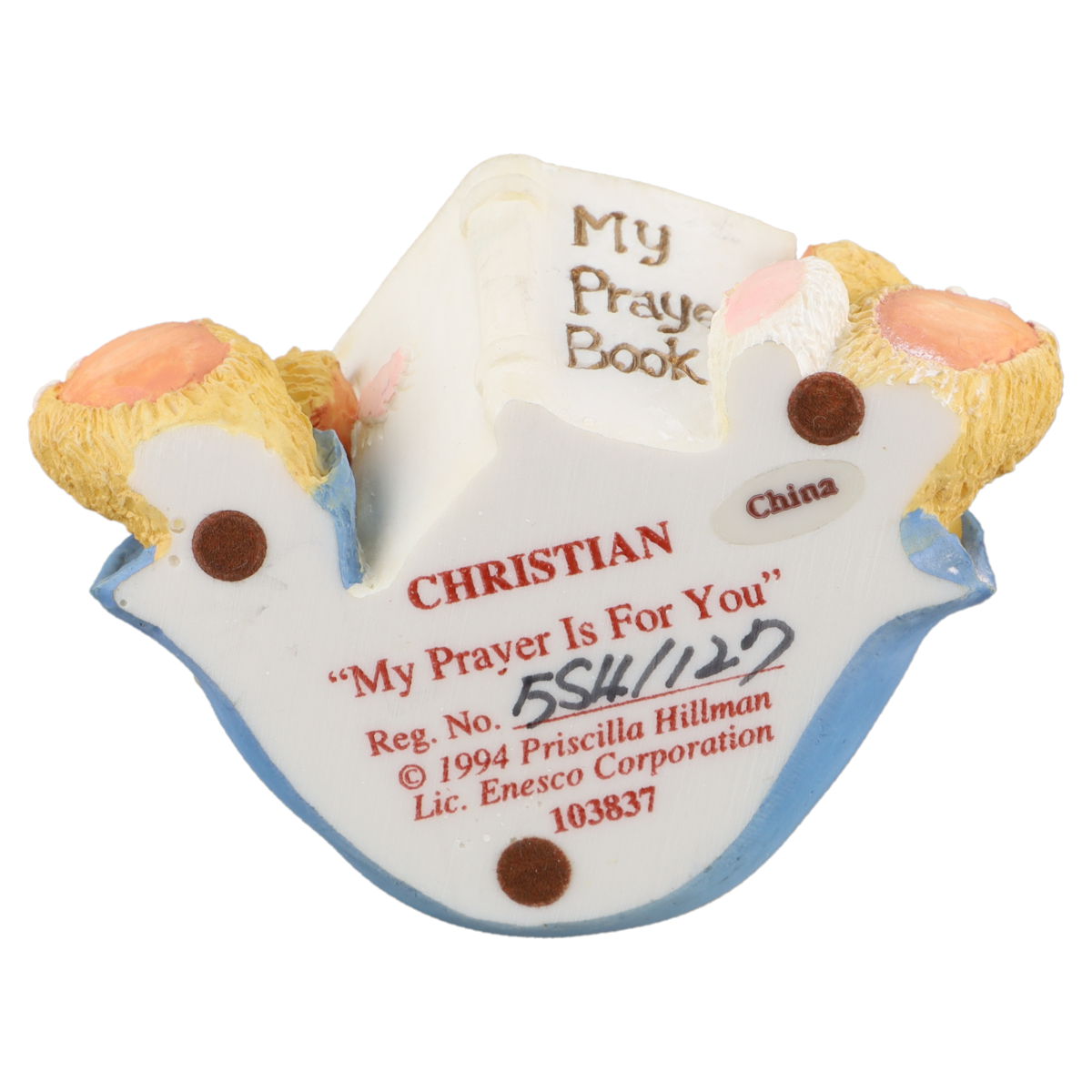 Teddy Christian 103837 Enesco Cherished Teddies