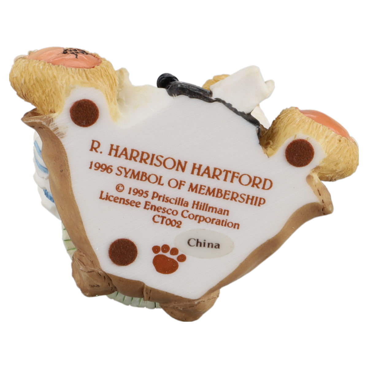 Teddy CT002 R. Harrison Hartford 1996 Symbol of Membearship Figurine Enesco Cherished Teddies mit OVP