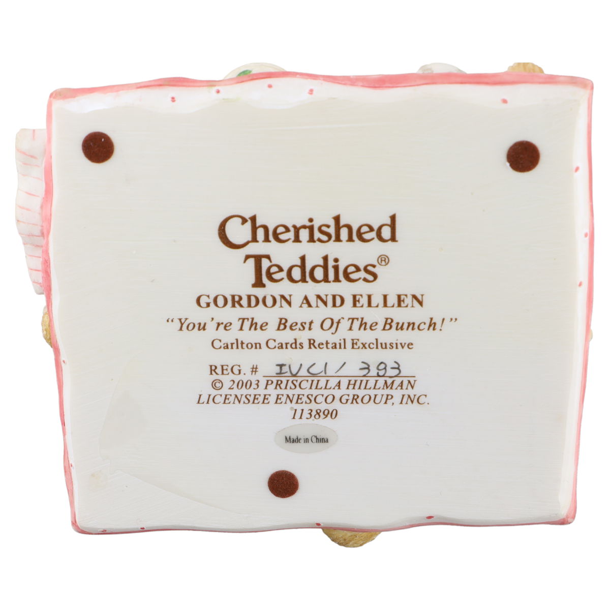 Teddy Gordon And Ellen 113890 Enesco Cherished Teddies mit OVP