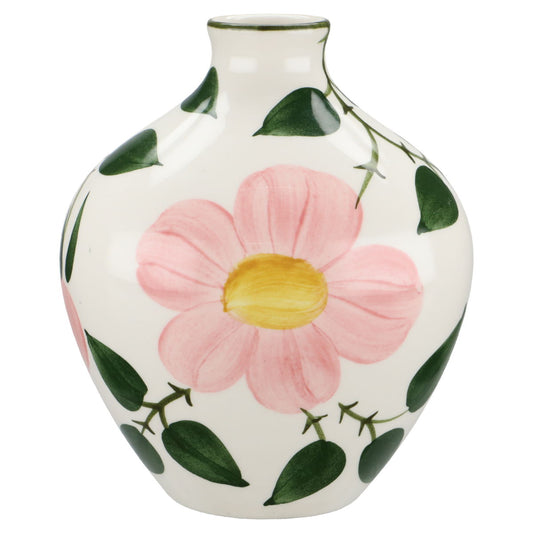 Vase bauchig mit grünem Rand