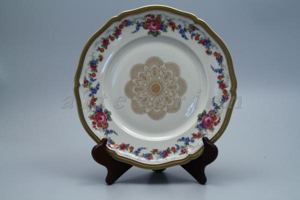 Rosenthal - Chippendale - Blumengirlande mit Goldrosette