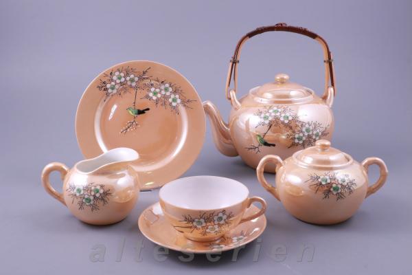 Teeservice Japan/China - Vogel auf Ast