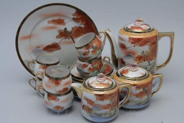 Teeservice Japan/China - Vögel im Baum