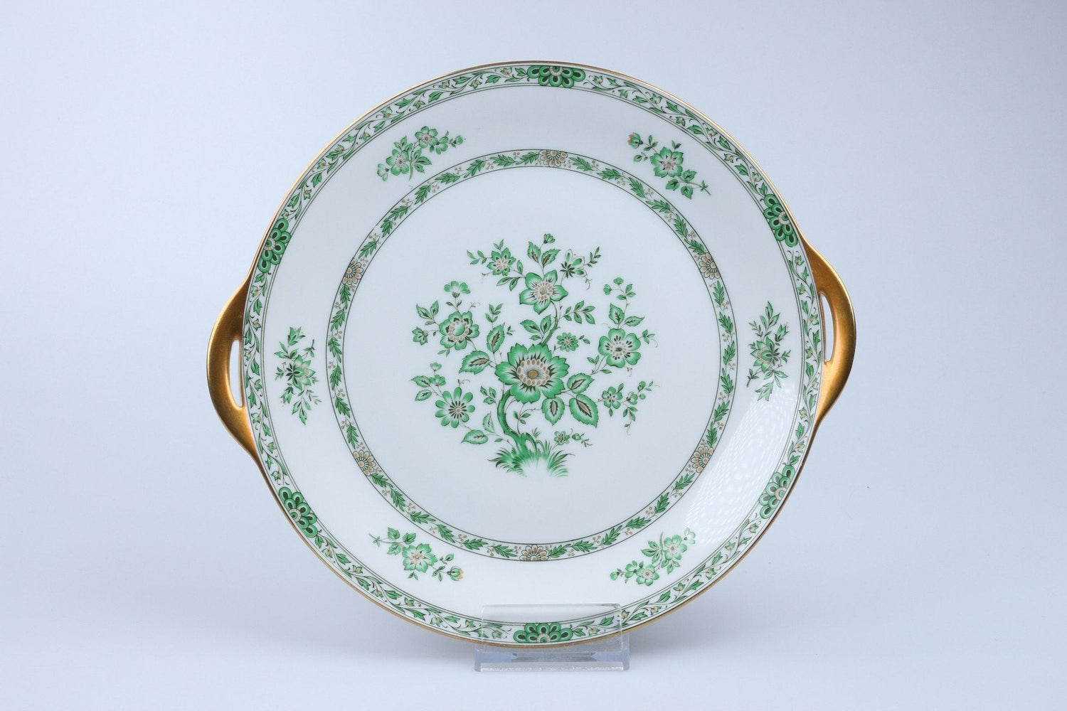 Tirschenreuth - unbek. Formen - 4352 grüne Blumen - Goldrand