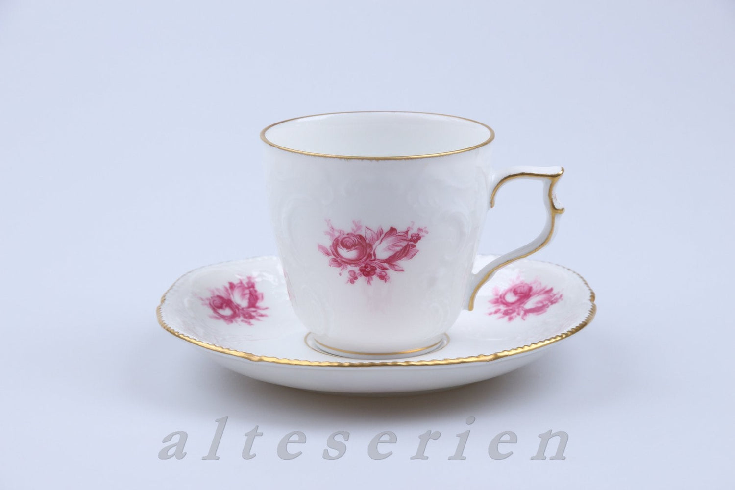 Rosenthal - Sanssouci weiß - Blume Purpur Gold