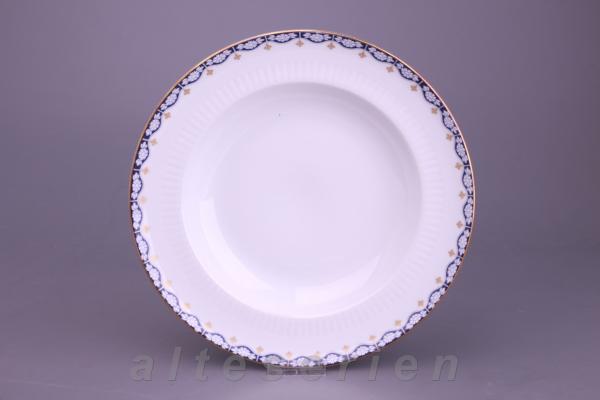 Königl. pr. Tettau - Blaue Blumenranke mit Golddekor