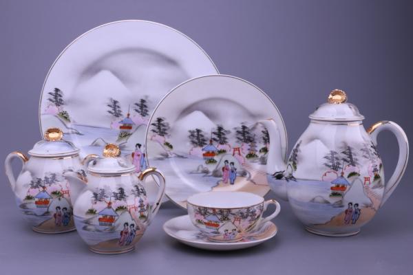 Teeservice Japan/China - Geishas am Seehaus