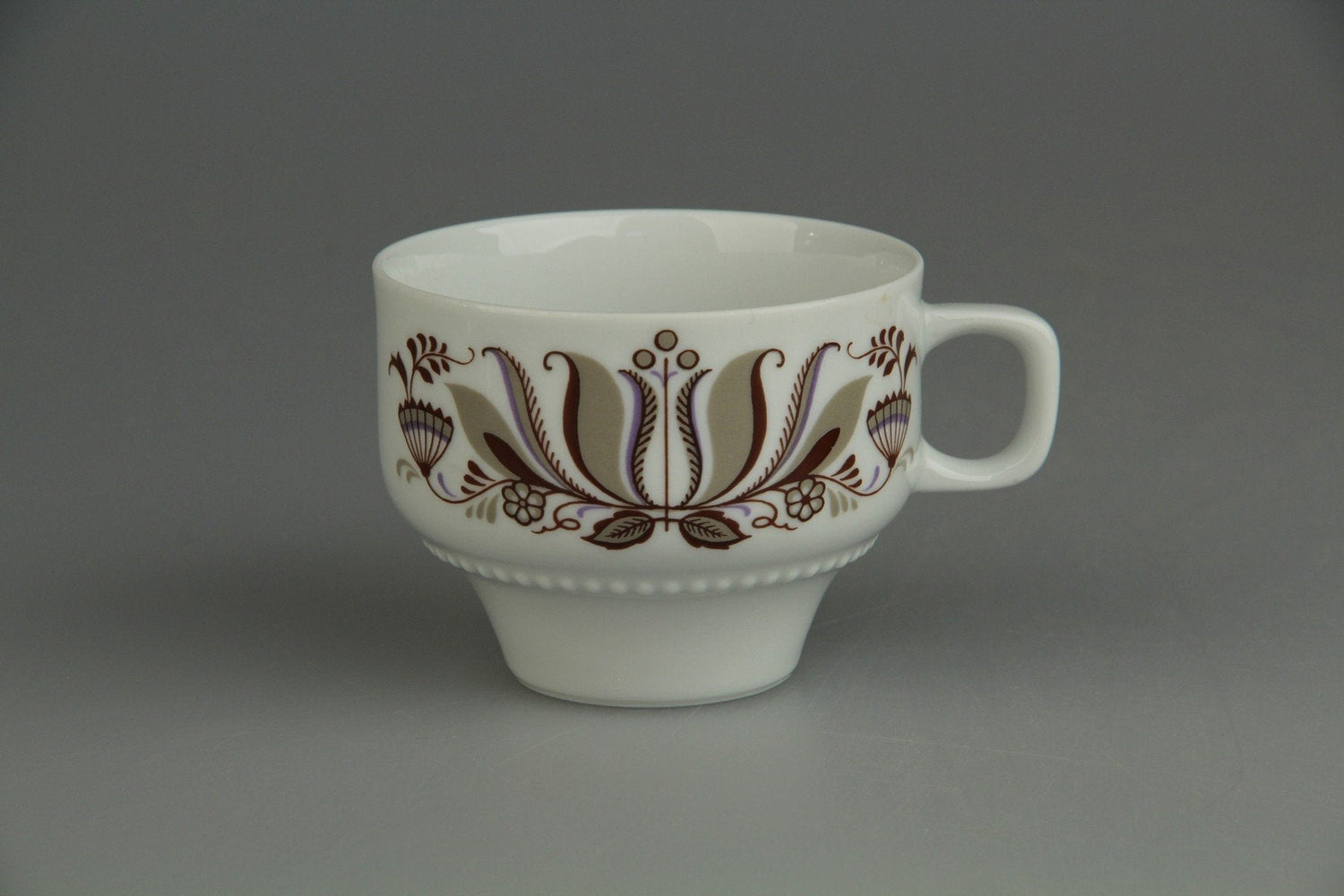 Eschenbach - Venedig Perlrand - braunes florales Muster