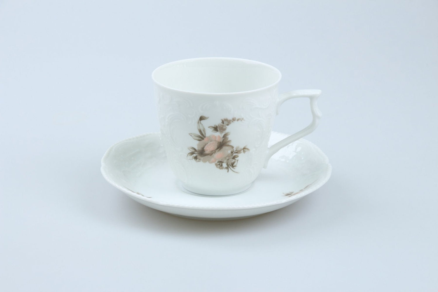 Rosenthal - Sanssouci weiß - Braune Rose