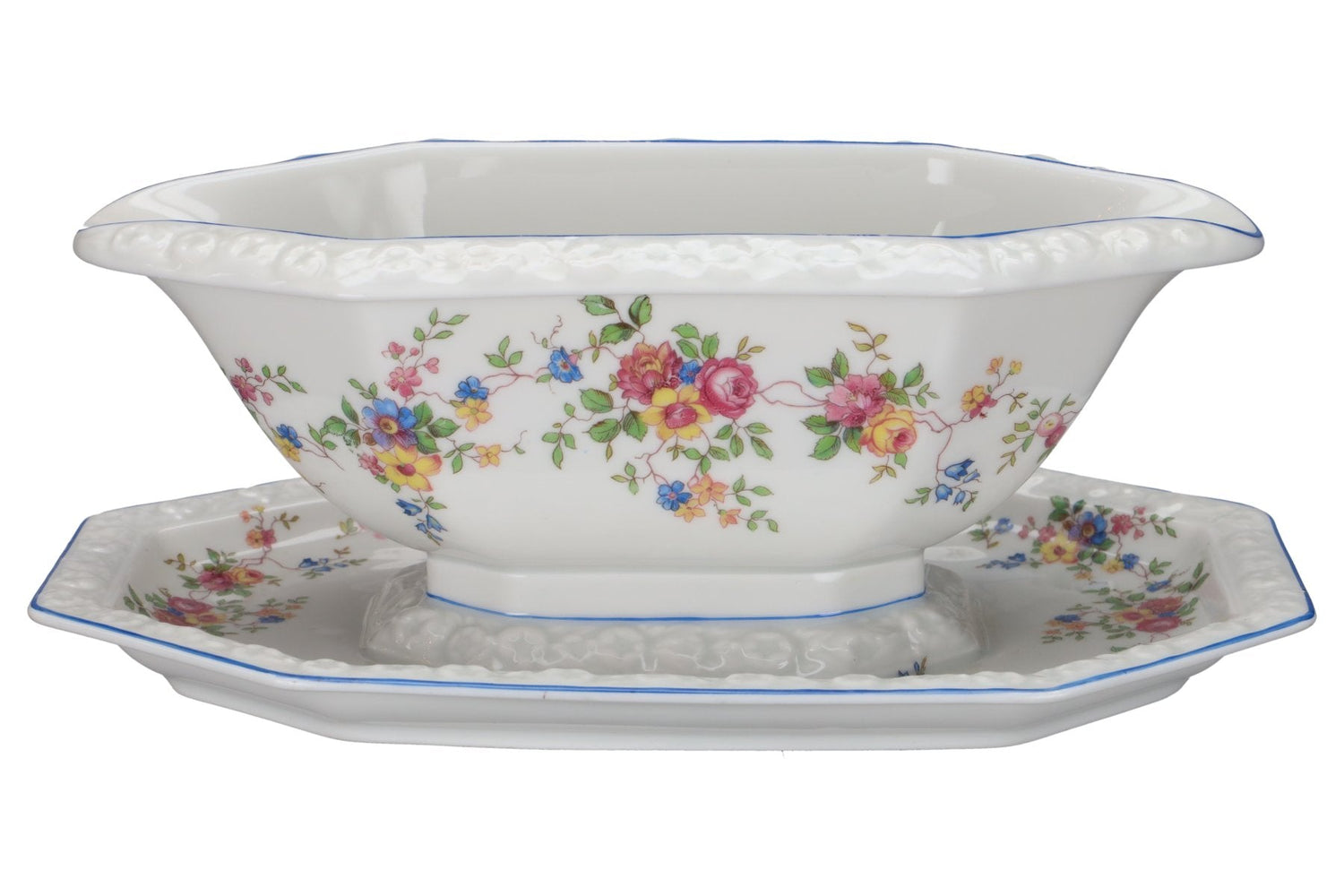Rosenthal - Maria - Blaue Linie mit Floral
