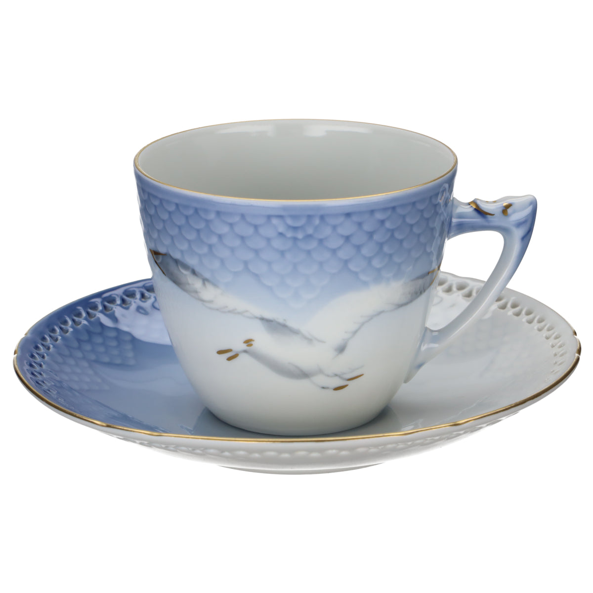 Bing & Gröndahl II.Wahl - Möwe Seagull Vollspitze mit Goldrand