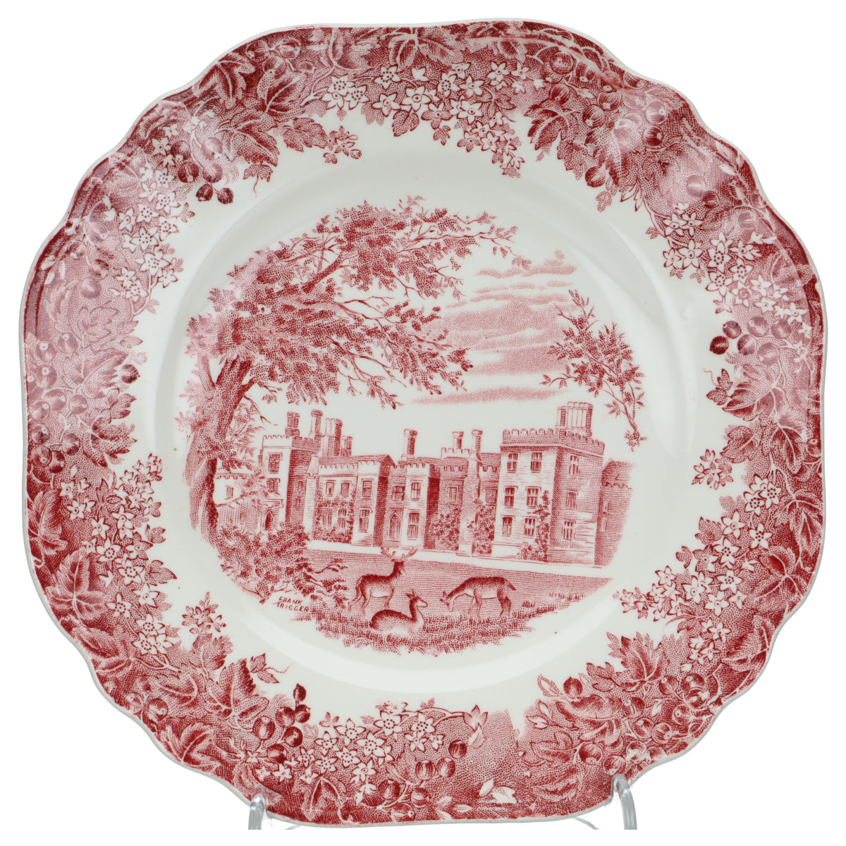 J & G Meakin England - Romantic England Red