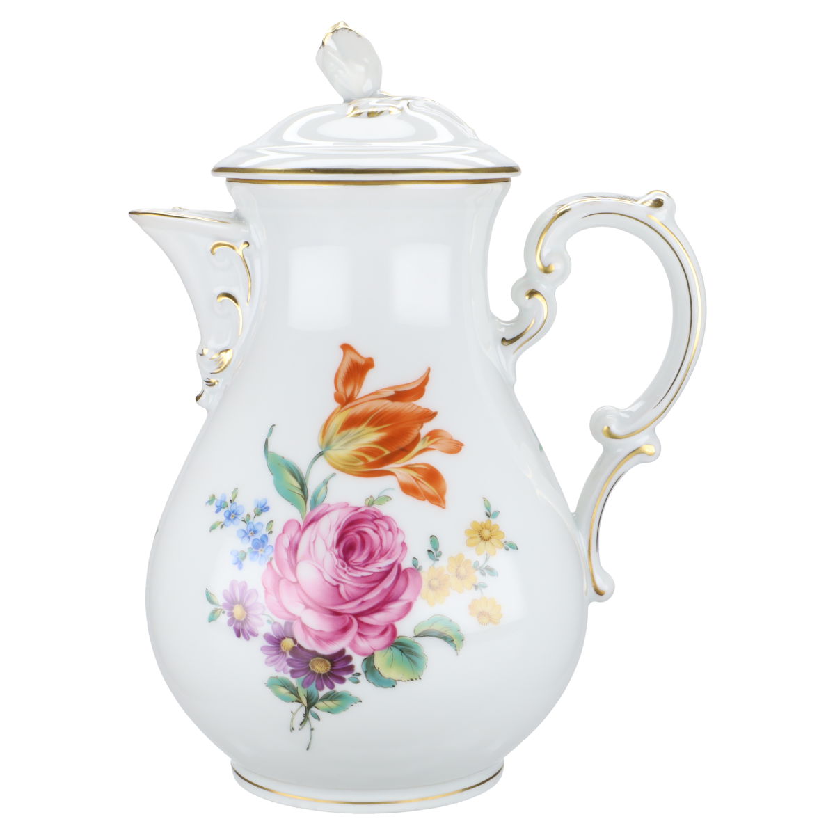 Hutschenreuther - Maria Theresia - Bunte Blume mit Goldrand