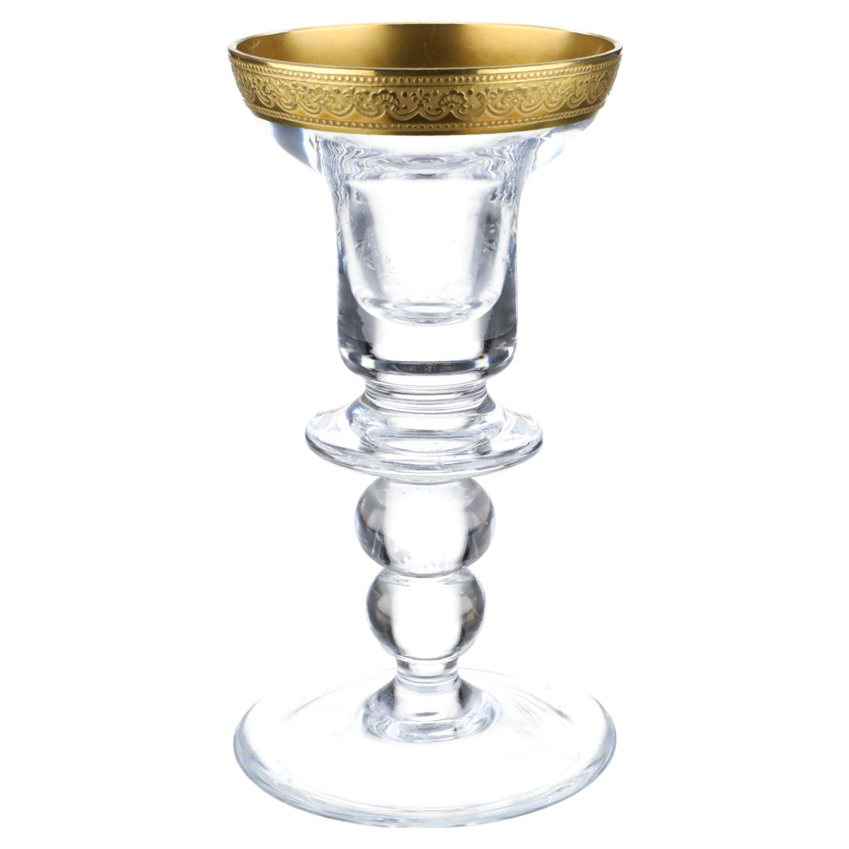 Unbekannter Hersteller - Kristallglas mit Goldbordüre