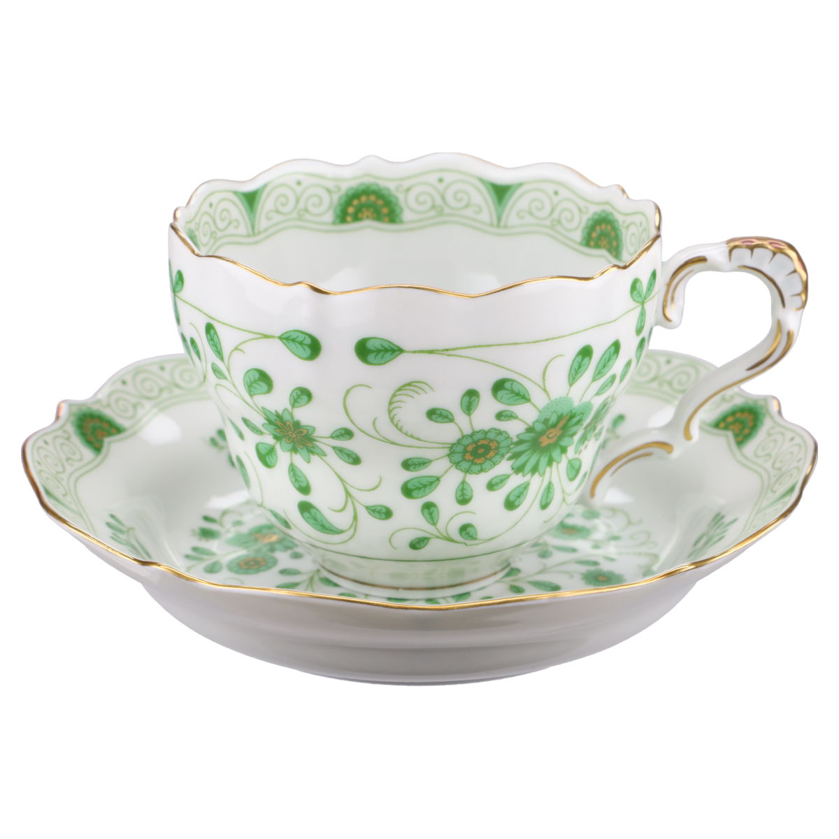 Lindner Porzellan - Marie-Luise 1150 - Alte Ranke Grün