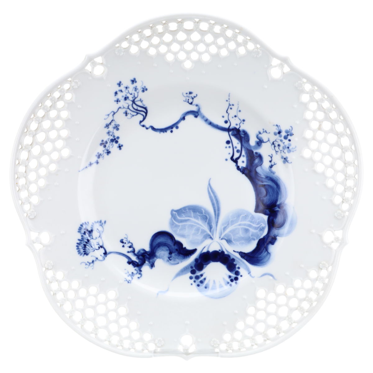 Meissen - Großer Ausschnitt - Orchidee auf Ast II.Wahl