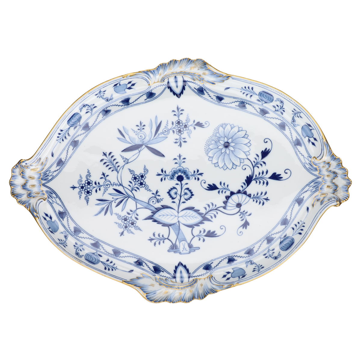 Meissen - Neuer Ausschnitt I.Wahl - Zwiebelmuster mit Goldrand