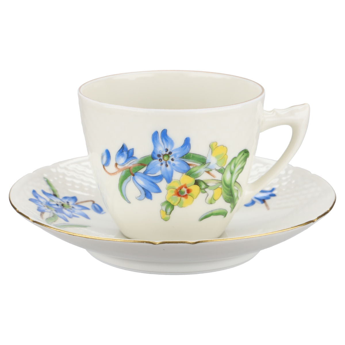 Bing & Gröndahl II.Wahl - Seepferdchen Blüte Blau Gelb