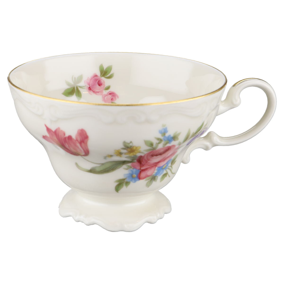 Rosenthal - Pompadour - Blumenbouquet mit Goldrand elfenbeinfarben