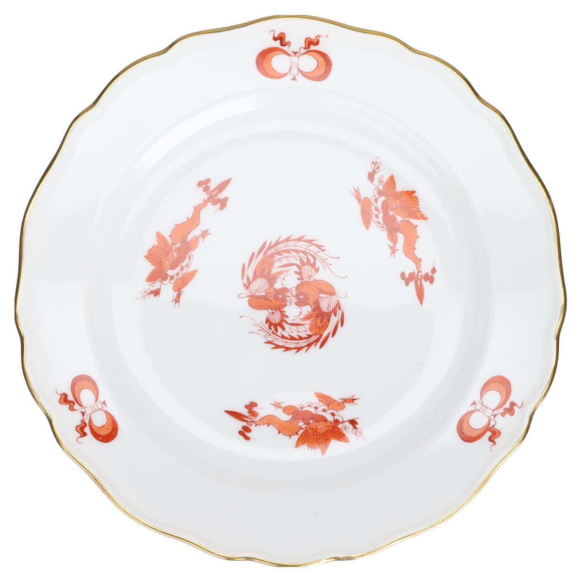 Meissen - Neuer Ausschnitt II.Wahl - Reicher Drache Rot