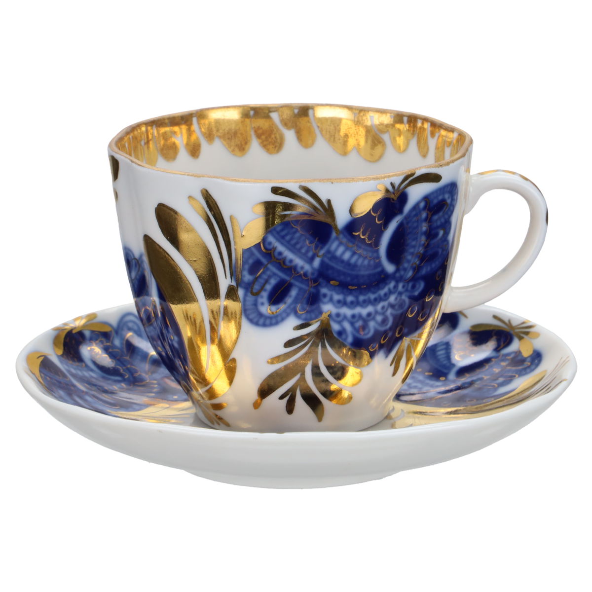 Lomonosov Russia - Fasan blau/gold