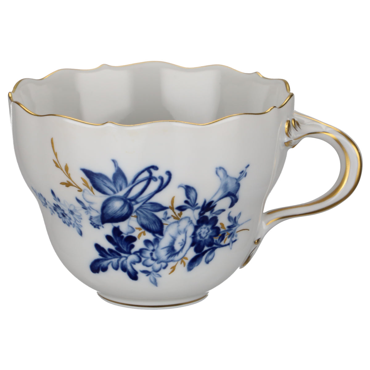 Meissen - Neuer Ausschnitt II.Wahl - Blaue Blume Gold