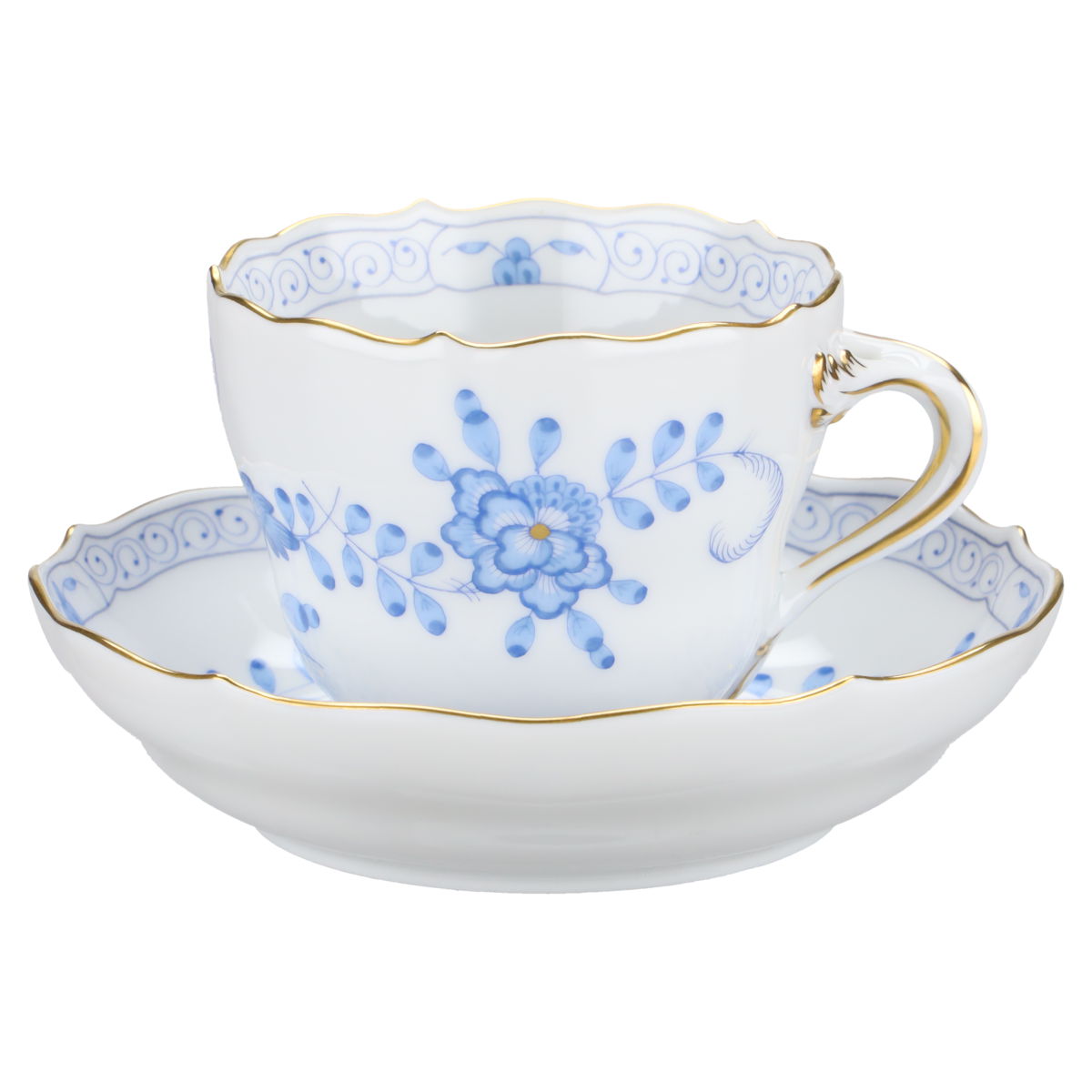 Meissen - Neuer Ausschnitt I.Wahl - Indische Malerei blau