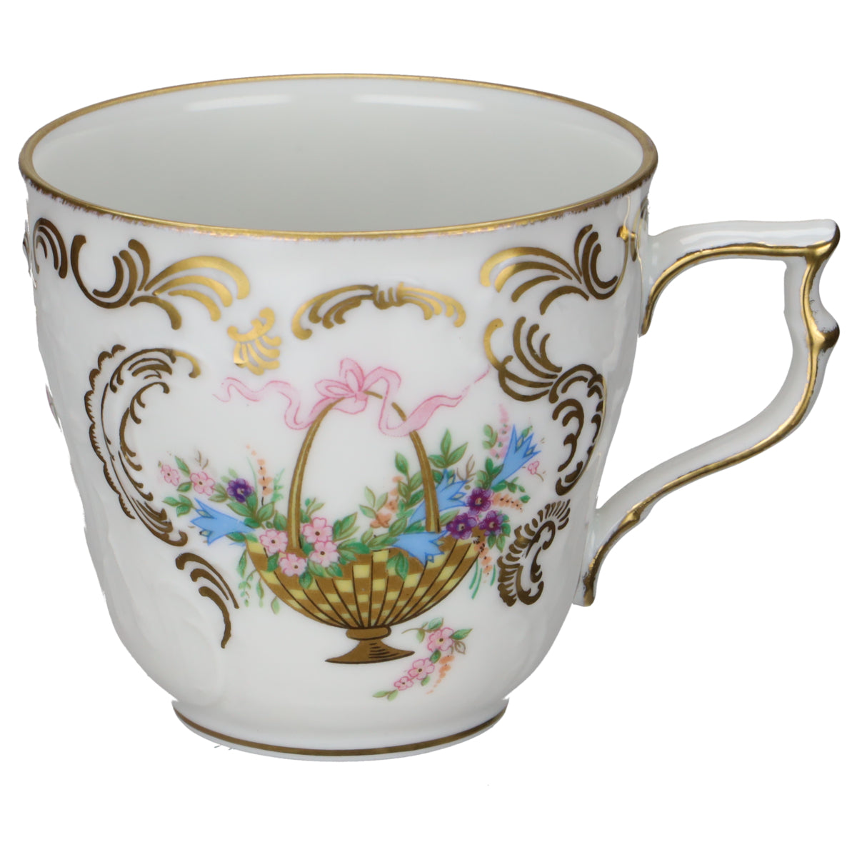 Rosenthal - Sanssouci weiß - Rokoko - Blumenkorb bunt