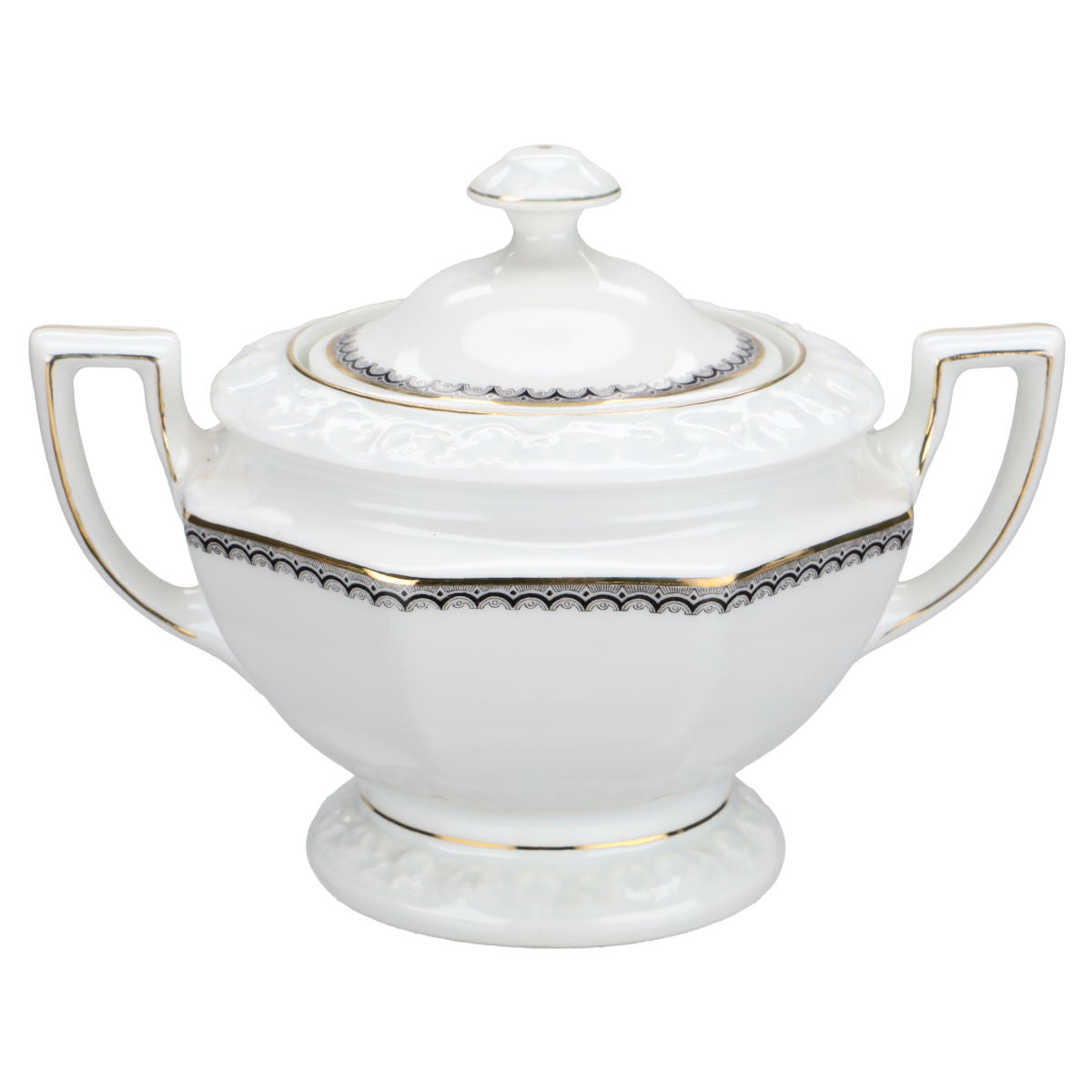 Rosenthal - Maria - schwarze Girlande mit Goldrand