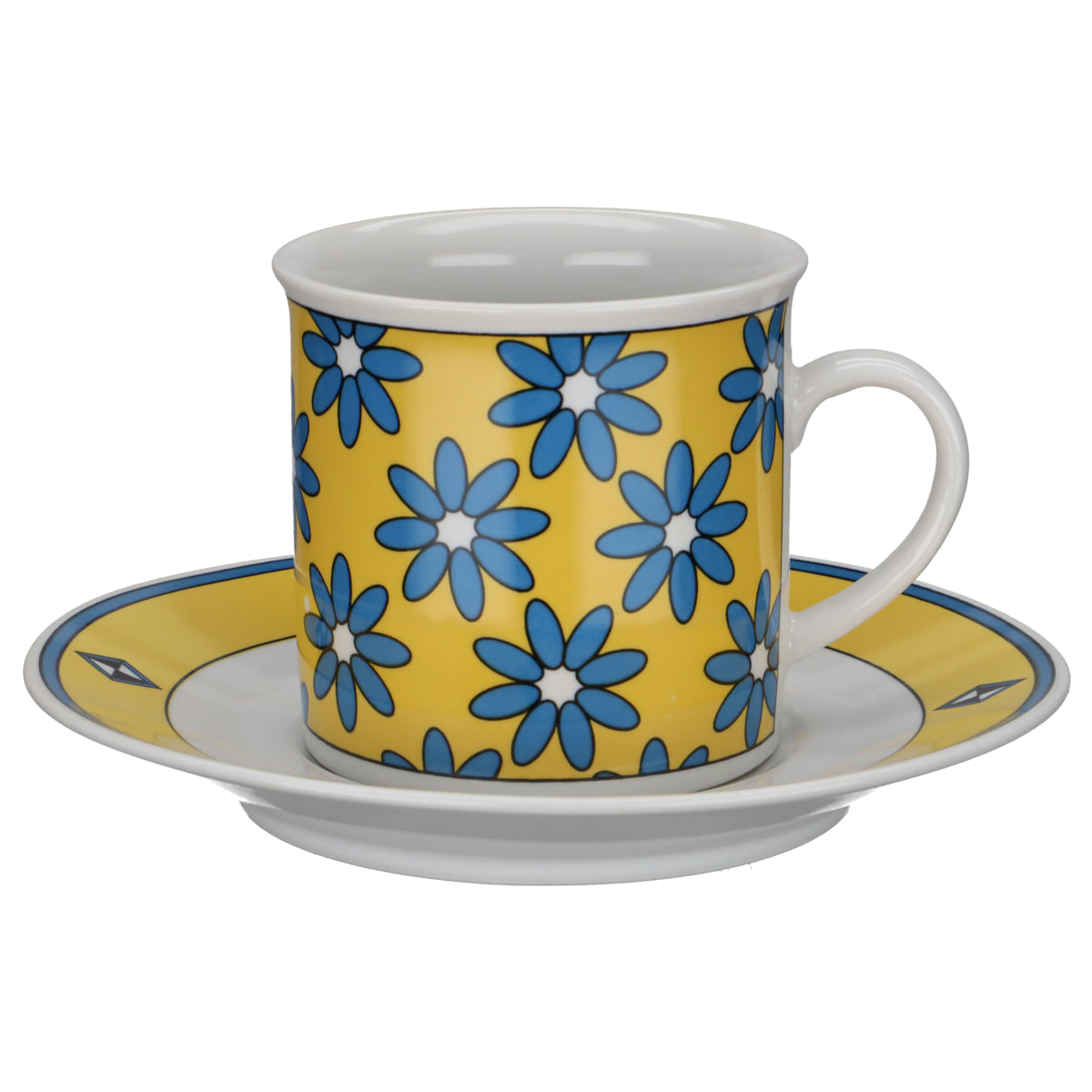 Botticelli Design - Blumendekor Blau-Gelb