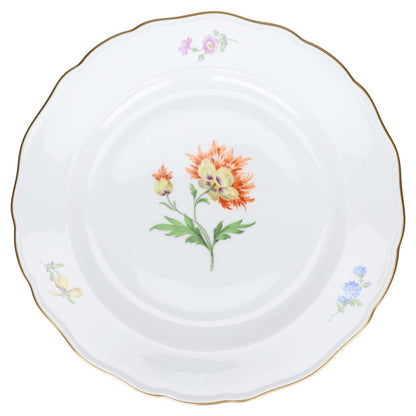 Speiseteller Chrysantheme seitlich orange mitte