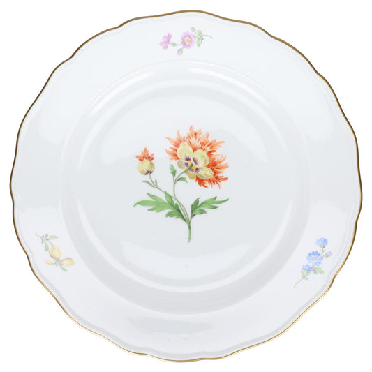 Speiseteller Chrysantheme seitlich orange mitte