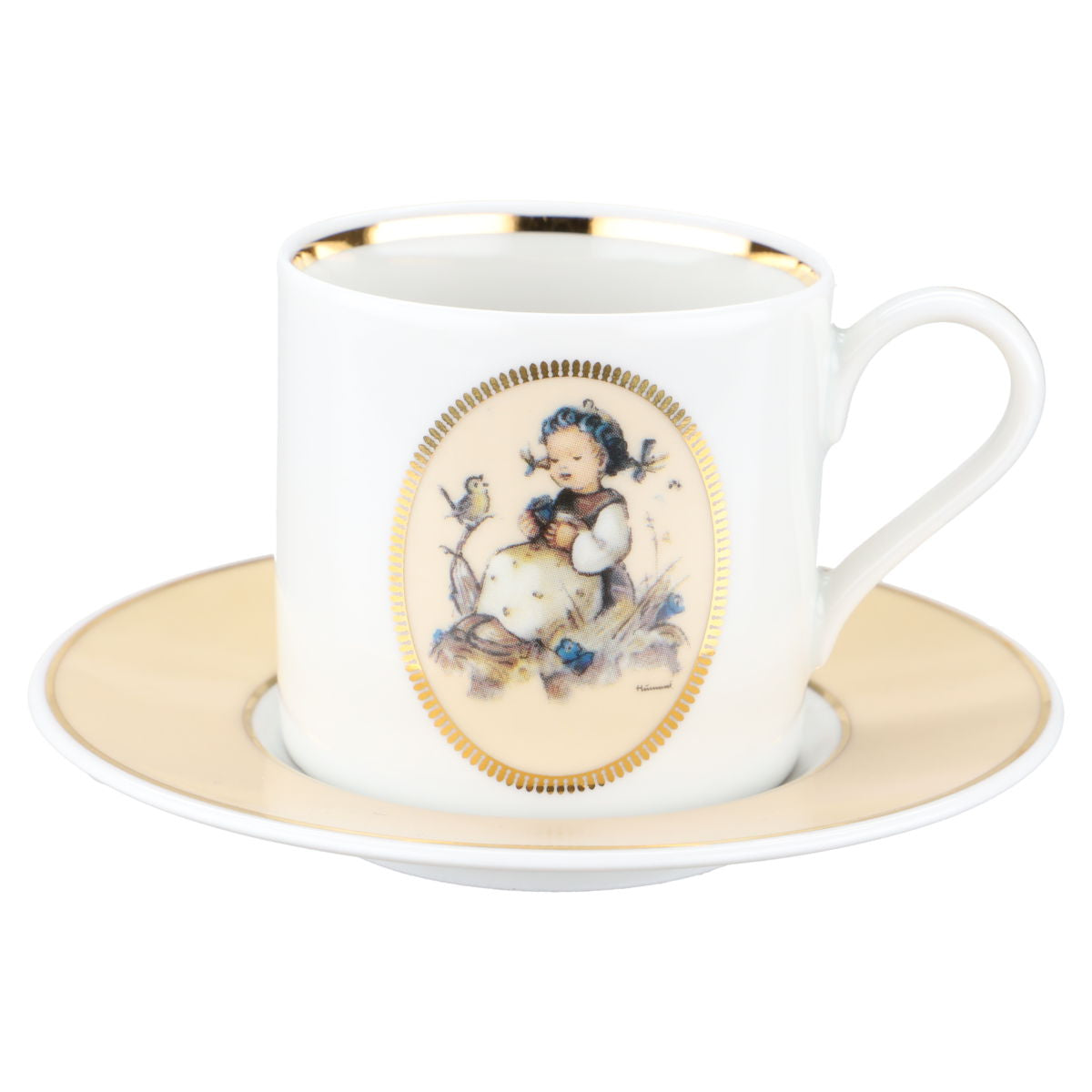 Mokkatasse Espressotasse mit Untere Mädchen mit Enzian