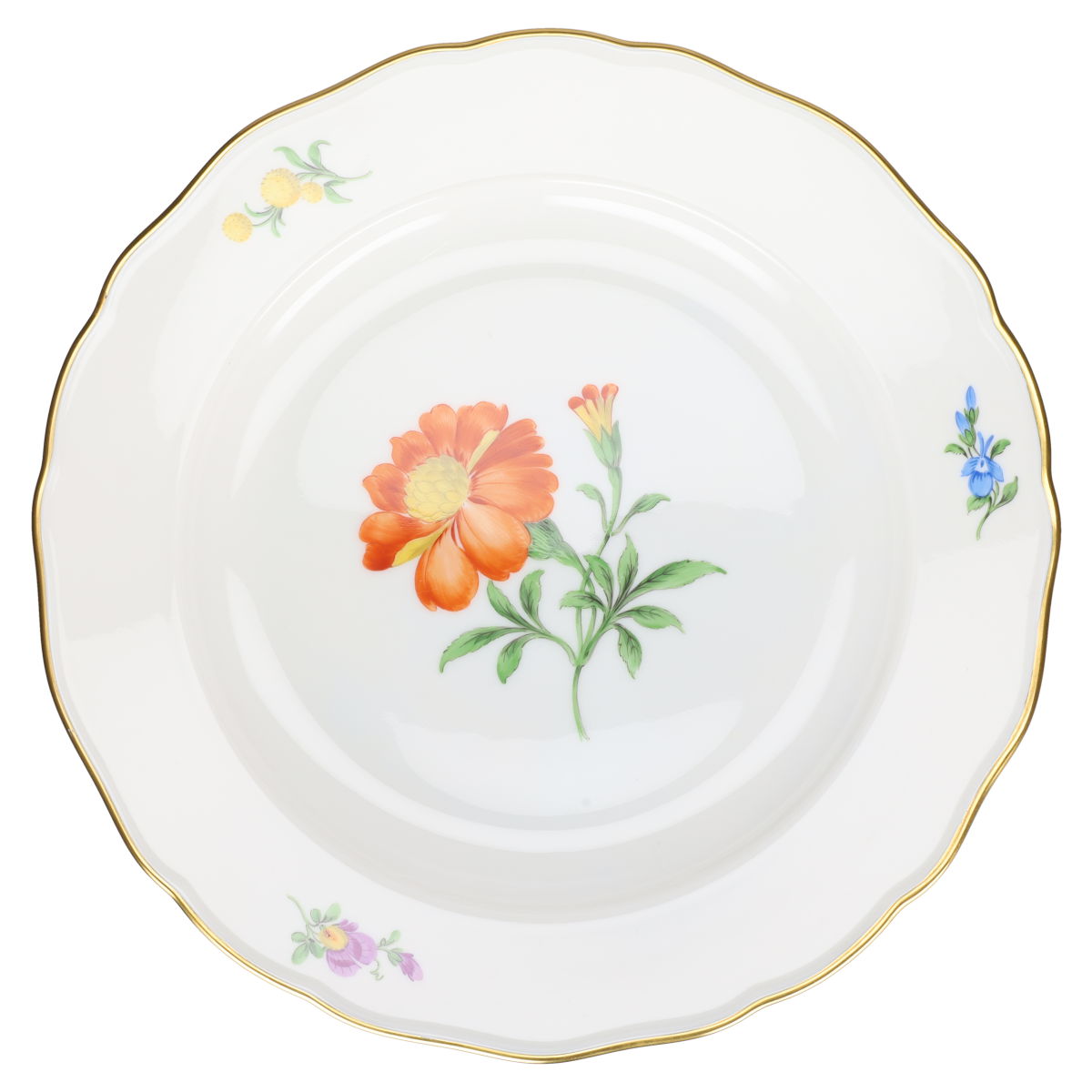 Speiseteller Mohnblume orange geschlossen mitte