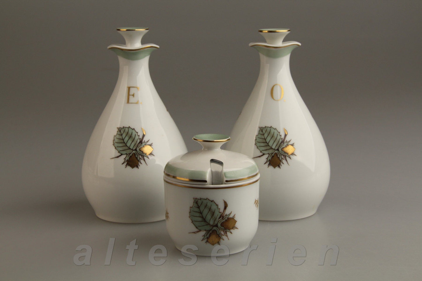 Essig Ölkännchen Senftopf 3-teiliges Set