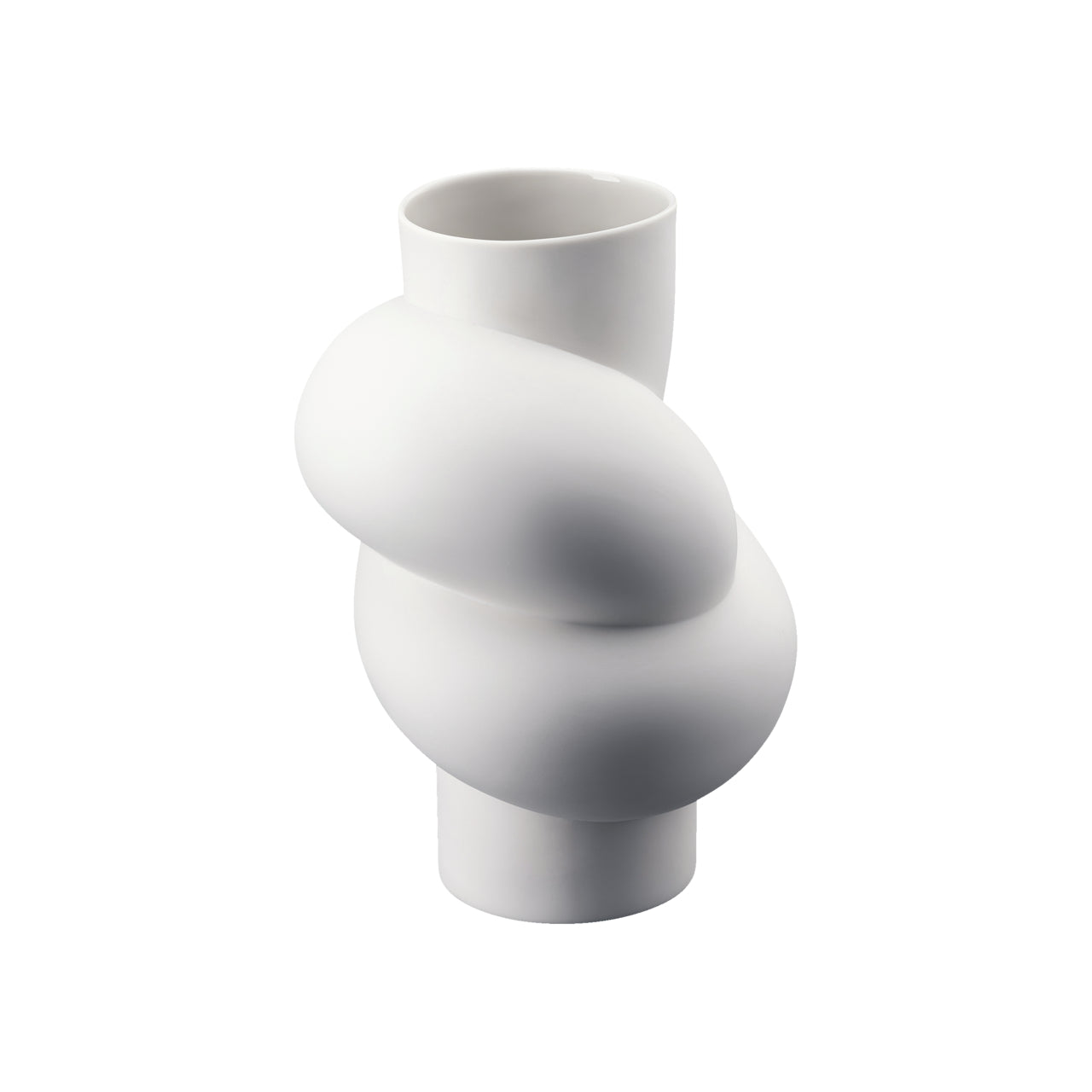 VASE THOMAS ROSENTHAL porcelaine blanc ondulé ovale H23cm EUR 32,99