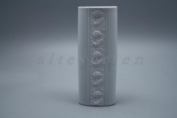 Vase oval Biskuit Reliefdekor