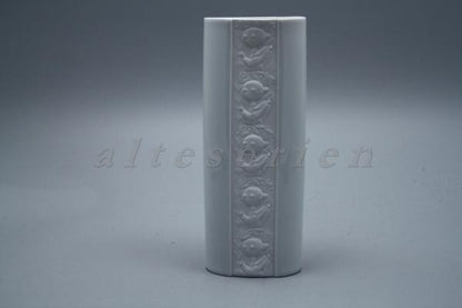 Vase oval Biskuit Reliefdekor