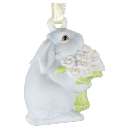 Anhänger Hase m.Blumen