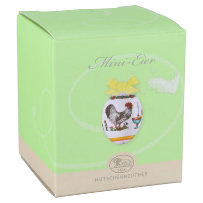 Mini-Ei Frühlingswiese Hahn grün-braun